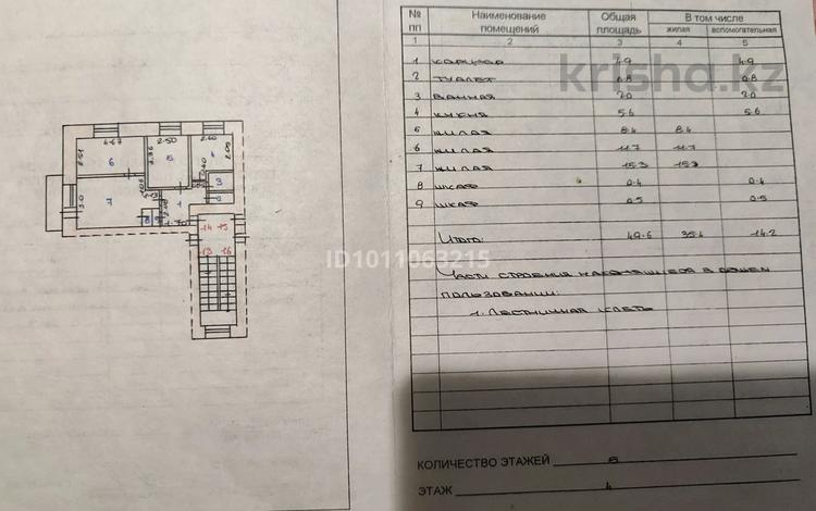3-бөлмелі пәтер · 49.6 м² · 4/5 қабат, Пичугина 238, бағасы: 20.5 млн ₸ в Караганде, Казыбек би р-н — фото 2