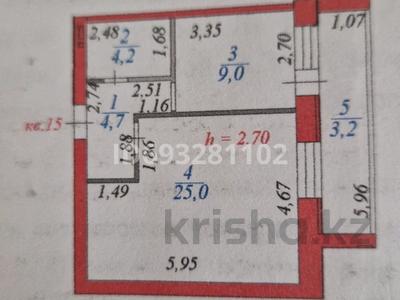 1-комнатная квартира, 46 м², 2/7 этаж, А 98 8 за 20.5 млн 〒 в Астане, Алматы р-н