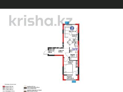 2-комнатная квартира · 44.31 м² · 3/6 этаж, Кайрат микрорайон 716/16 за 35 млн ₸ в Алматы, Турксибский р-н