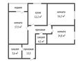 3-бөлмелі пәтер · 83.3 м² · 7/10 қабат, ул. Гашека, бағасы: 47 млн ₸ в Костанае — фото 11
