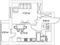 1-комнатная квартира, 44.77 м², Бухар жырау за ~ 22.4 млн 〒 в Астане — фото 2