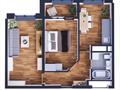 2-комнатная квартира · 50 м² · 4/9 этаж, Боткина 1/1 за 40 млн ₸ в Алматы, Жетысуский р-н