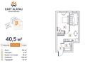 2-бөлмелі пәтер · 40.5 м² · 3/6 қабат, Алатауская трасса 1, бағасы: 17.9 млн ₸ в Алматы — фото 4
