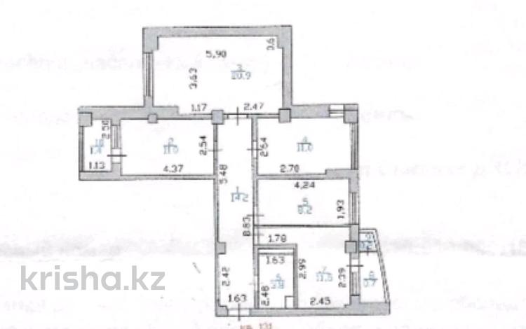 4-комнатная квартира, 83 м², 9/10 этаж, Сыганак 18/1 за ~ 29.3 млн 〒 в Астане, Есильский р-н — фото 2