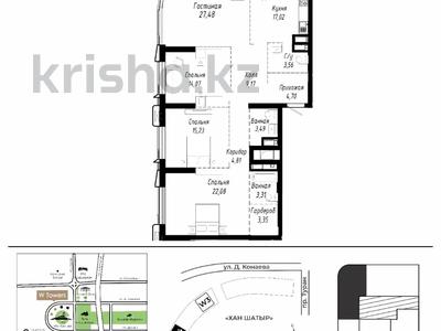 4-бөлмелі пәтер · 129 м² · 9/22 қабат, Пр. Туран, около ТРЦ Хан Шатыр, бағасы: 155 млн ₸ в Астане, Нура р-н