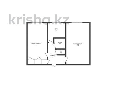 2-комнатная квартира, 42.8 м², 1/5 этаж, кобланды батыра 64 за 12.5 млн 〒 в Костанае