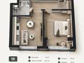 1-бөлмелі пәтер · 37.12 м² · 9/12 қабат, Айтматов 71 — Вдоль реки, бағасы: 17.5 млн ₸ в Астане, Нура р-н