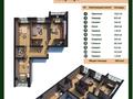3-бөлмелі пәтер · 103.1 м² · 6/9 қабат, Алтын орда ш/а., проспект Алии Молдагуловой 70, бағасы: ~ 39.2 млн ₸ в Актобе, мкр. Алтын орда