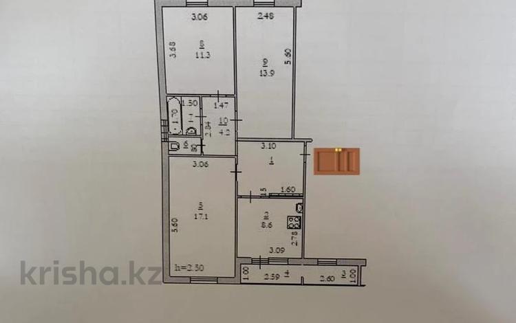 3-бөлмелі пәтер · 70 м² · 3/5 қабат, мкр 8, Бр Жубановых, бағасы: 18.5 млн ₸ в Актобе — фото 2