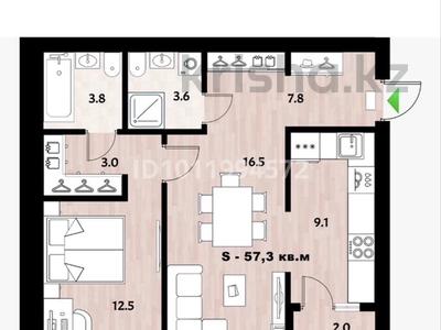 2-комнатная квартира · 57.3 м² · 2/5 этаж, Мкр. Алтын орда 18п/2 за ~ 17.9 млн ₸ в Актобе