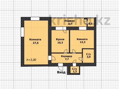2-комнатная квартира, 68 м², 2/9 этаж, Аль-Фараби 21/1 за 38.8 млн 〒 в Астане, Есильский р-н