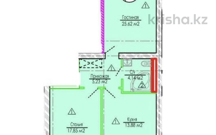 2-бөлмелі пәтер · 67 м² · 2/7 қабат, 29а мкр 47, бағасы: 12 млн ₸ в Актау — фото 2