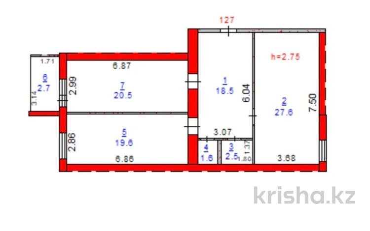 2-бөлмелі пәтер · 93 м² · 1/5 қабат, Промышленная 50, бағасы: ~ 34.4 млн ₸ в Костанае — фото 9