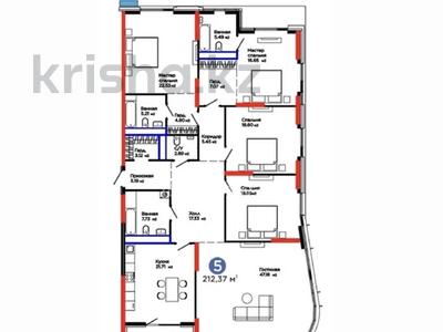5-комнатная квартира · 215 м² · 12/22 этаж, Мангилик Ел 57 за 230 млн ₸ в Астане, Есильский р-н