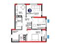 3-бөлмелі пәтер · 80.89 м² · 14/14 қабат, Бухар жырау 31/1, бағасы: ~ 65.1 млн ₸ в Астане, Есильский р-н — фото 3
