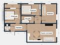3-бөлмелі пәтер · 79 м² · 11/12 қабат, Бауыржана Момышулы 11/1 — монке би, бағасы: 53 млн ₸ в Алматы, Алатауский р-н — фото 2