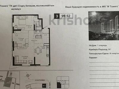 3-бөлмелі пәтер · 100 м² · 14/19 қабат, Туран 37/2, бағасы: 114 млн ₸ в Астане, Нура р-н
