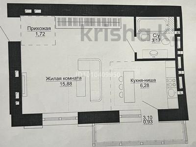 1-комнатная квартира · 28 м² · 2/9 этаж, Шоссе Коргалжын за 14 млн 〒 в Астане, Нура р-н