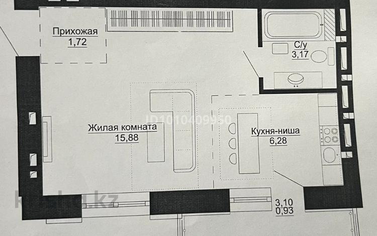 1-комнатная квартира · 28 м² · 2/9 этаж, Шоссе Коргалжын за 14 млн ₸ в Астане, Нура р-н — фото 2
