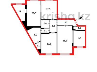 4-комнатная квартира, 93 м², 8/9 этаж, 8 микрорайон за 17 млн 〒 в Темиртау