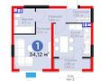 1-комнатная квартира · 35 м² · 5/6 этаж, Кайрат микрорайон за 25 млн ₸ в Алматы, Турксибский р-н