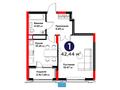 1-бөлмелі пәтер · 42.44 м², Турар Рыскулов 18, бағасы: ~ 37 млн ₸ в Астане, Есильский р-н — фото 3