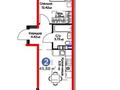 2-бөлмелі пәтер · 45.88 м² · 3/6 қабат, Бауыржана Момышулы — Момышулы, бағасы: ~ 38.4 млн ₸ в Алматы, Алатауский р-н
