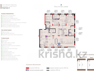 5-комнатная квартира, 265 м², 3/8 этаж, переулок Тасшокы 4 за 260 млн 〒 в Астане, Алматы р-н