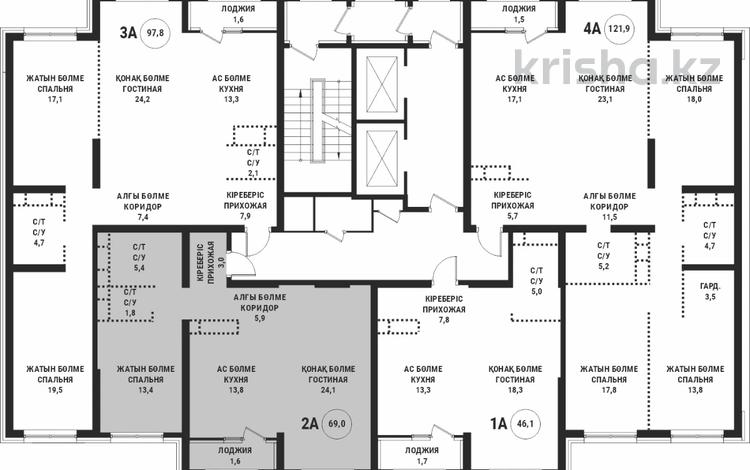 2-комнатная квартира, 69 м², 15/16 этаж, Сатпаева за 45.5 млн 〒 в Алматы, Бостандыкский р-н — фото 2