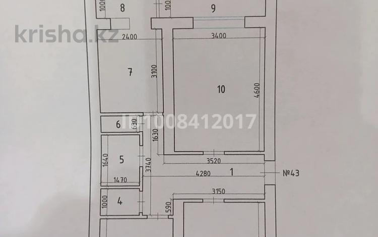 3-комнатная квартира · 60.9 м² · 5/5 этаж, мкр 8, Мкр 8 супермаркет Анвар 281 — Супермаркет Анвар за 18 млн ₸ в Актобе — фото 2