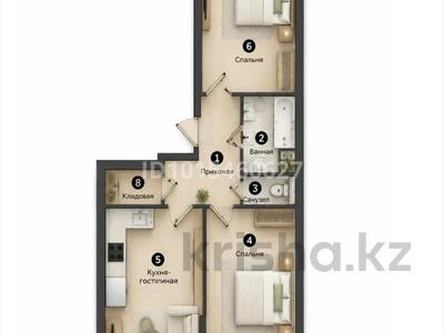 3-бөлмелі пәтер · 72.6 м² · 5/7 қабат, Естай — Возле ТЦ Aport East, бағасы: 30.5 млн ₸ в Алматинской обл., Талгарский р-н