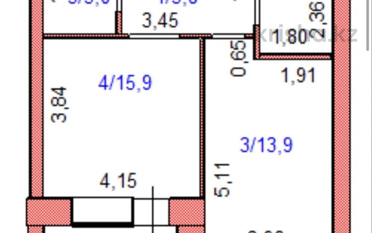 1-комнатная квартира · 44.7 м² · 5/9 этаж, Байтурсынова 70/1 за 17.4 млн ₸ в Кокшетау — фото 2