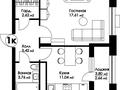 1-бөлмелі пәтер · 43.11 м² · 8/9 қабат, Нажимеденова 29, бағасы: ~ 21.6 млн ₸ в Астане