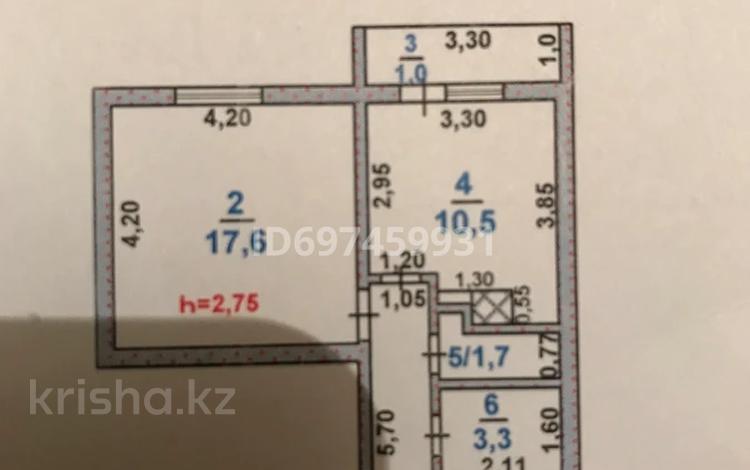 1-комнатная квартира · 44 м² · 10/10 этаж, мкр Нурсат 131 за 15.5 млн ₸ в Шымкенте, Каратауский р-н — фото 2