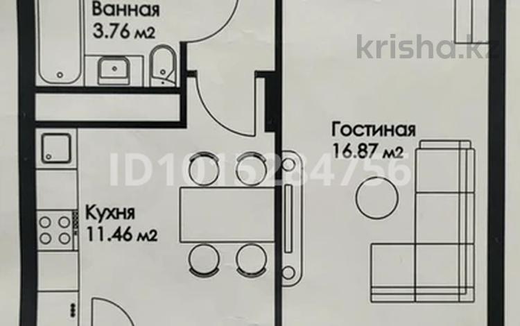 1-бөлмелі пәтер · 45.11 м² · 6/9 қабат, Нажимеденова 29, бағасы: 20 млн ₸ в Астане, Алматы р-н — фото 2