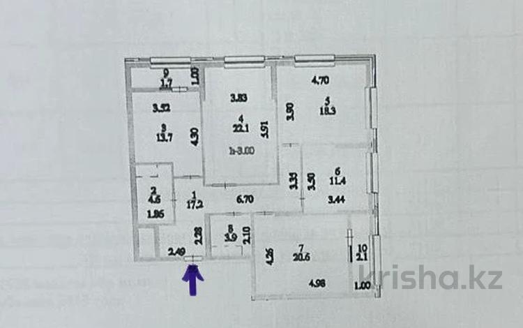 4-бөлмелі пәтер · 116 м² · 13/18 қабат, Е 882 участок 7, бағасы: 55.9 млн ₸ в Астане, Нура р-н — фото 3