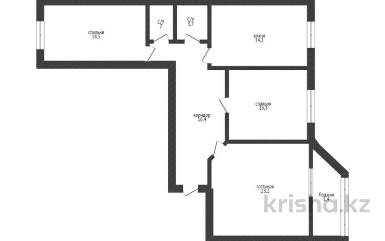 3-комнатная квартира, 92 м², 4/9 этаж, Сарыарка 12 за 27.6 млн 〒 в Кокшетау — фото 2