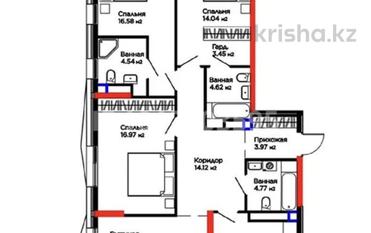 4-бөлмелі пәтер · 130 м² · 14/16 қабат, Е-899 7 — Хан Шатыр, Кунаева, бағасы: 105 млн ₸ в Астане, Нура р-н — фото 8