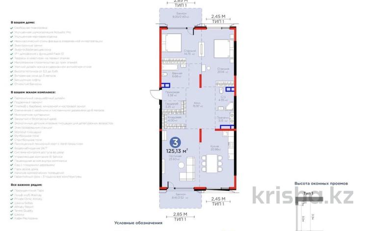 3-бөлмелі пәтер · 126 м² · 3/3 қабат, Култобе 1/2 — САМАЯ ГОРЯЧАЯ ЦЕНА, бағасы: ~ 174.3 млн ₸ в Алматы, Наурызбайский р-н — фото 9
