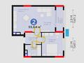 2-комнатная квартира · 56 м² · 7/16 этаж, ул. Сыганак 52/1 за 50 млн ₸ в Астане, Есильский р-н — фото 2