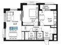 3-бөлмелі пәтер · 70 м² · 13/16 қабат, Хусейн Бен Талал участок №33А, бағасы: 65 млн ₸ в Астане, Нура р-н — фото 3