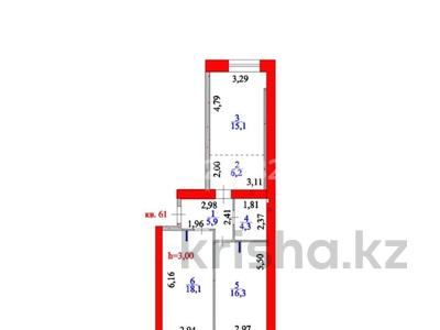 3-комнатная квартира · 65.9 м² · 5/12 этаж, Илияс Омаров 12/1 за 45 млн ₸ в Астане, Нура р-н