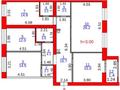 4-комнатная квартира · 117.2 м² · 3/6 этаж, Майкудук, Мкр Голубые пруды 464/8 — ЖК Сармат за 41 млн ₸ в Караганде, Алихана Бокейханова р-н