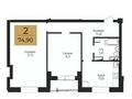 2-комнатная квартира · 74.9 м², Улица Чингиз Айтматов, 63 за ~ 37.5 млн ₸ в Астане, Нура р-н — фото 3