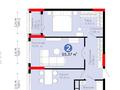 2-комнатная квартира · 55.37 м² · 10/14 этаж, Туран 55/14 за 29.8 млн 〒 в Астане, Нура р-н — фото 3