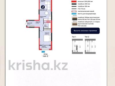 2-бөлмелі пәтер · 48.65 м² · 3/9 қабат, Теректі ш/а., Райымбек 535/2, бағасы: 28 млн ₸ в Алматы, Алатауский р-н