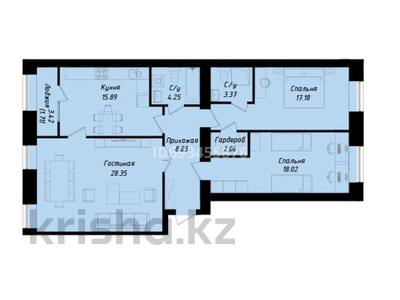 3-комнатная квартира, 99.66 м², 7/12 этаж, Бухар жырау, 29​ за 62 млн 〒 в Астане, Есильский р-н