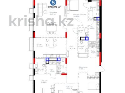 5-комнатная квартира, 228 м², 2/3 этаж, Жилой массив ​Ак-булак-1 19 за 494 млн 〒 в Астане
