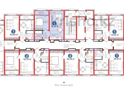 1-комнатная квартира · 41.14 м² · 5/12 этаж, Улы Дала 14 за 26 млн 〒 в Астане, Нура р-н