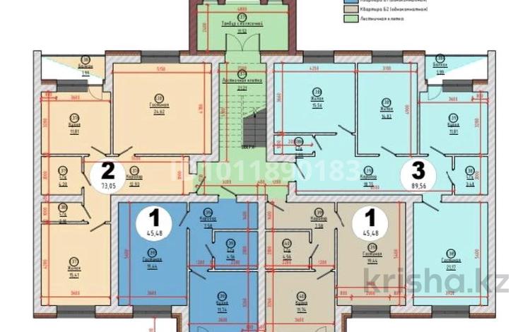 2-комнатная квартира · 73.05 м² · 4 этаж, Мкр. Акжайык за 14.6 млн ₸ в Уральске, мкр Школьник — фото 2